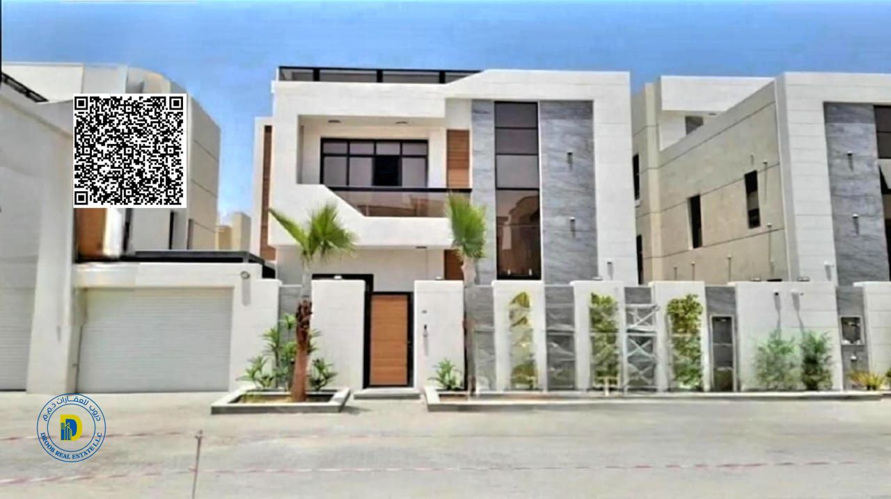 For sale: Modern villa with 7 bedrooms, pool, and roof. Includes water, electricity, and AC. in Al Bahia . Freehold . Bank financing .