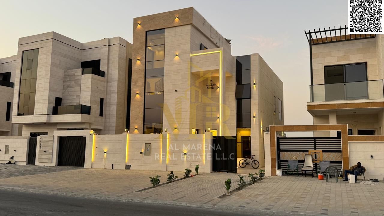 Two-story villa with a roof in Al-Haliou, including registration and ownership fees, freehold ownership.