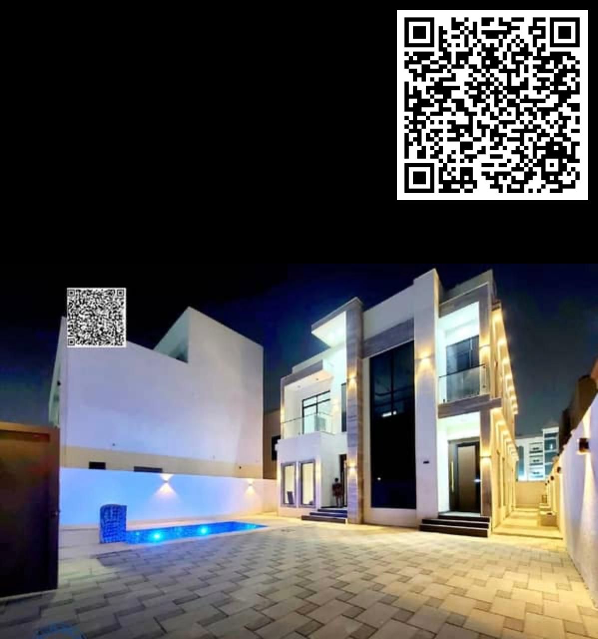 Luxury villa for sale in Al Rawda, 4500 sq ft – 5 master bedrooms – Majlis – Salon – Large outdoor yard – Priced at AED 2,500,000 including electricit