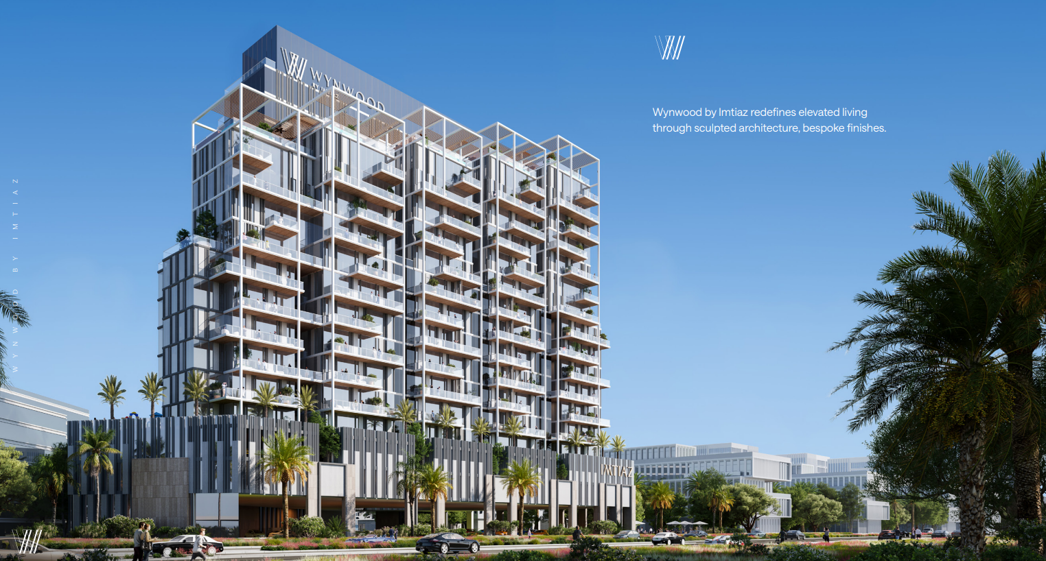 Bright & Modern 1-Bedroom Apartment with Dubai Skyline View | Wynwood by Imtiaz
