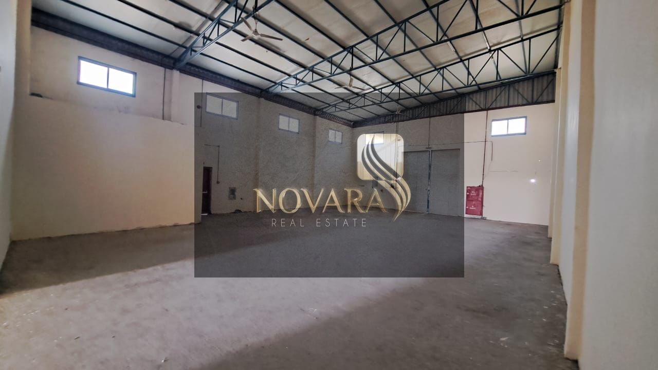Available for rent – Warehouse in Umm Al Quwain. Area: 5,000 sq ft. Suitable for commercial, industrial, and storage purposes, and provides infrastr