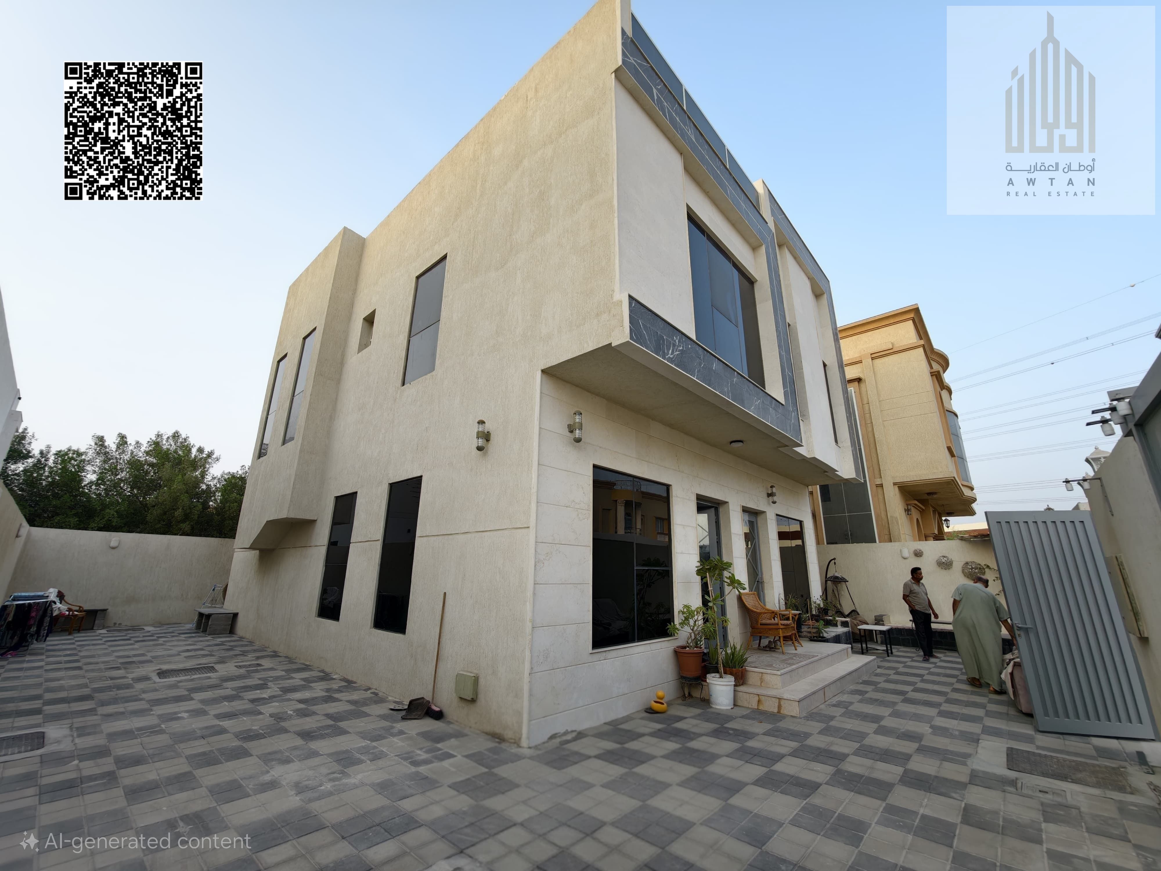 Villa for sale in Al Helio 2, Ajman. Area: 3015 sq ft / 280 sq m. Ownership: Freehold, open to all nationalities. Price: AED 1,370,000 (inclusive). V