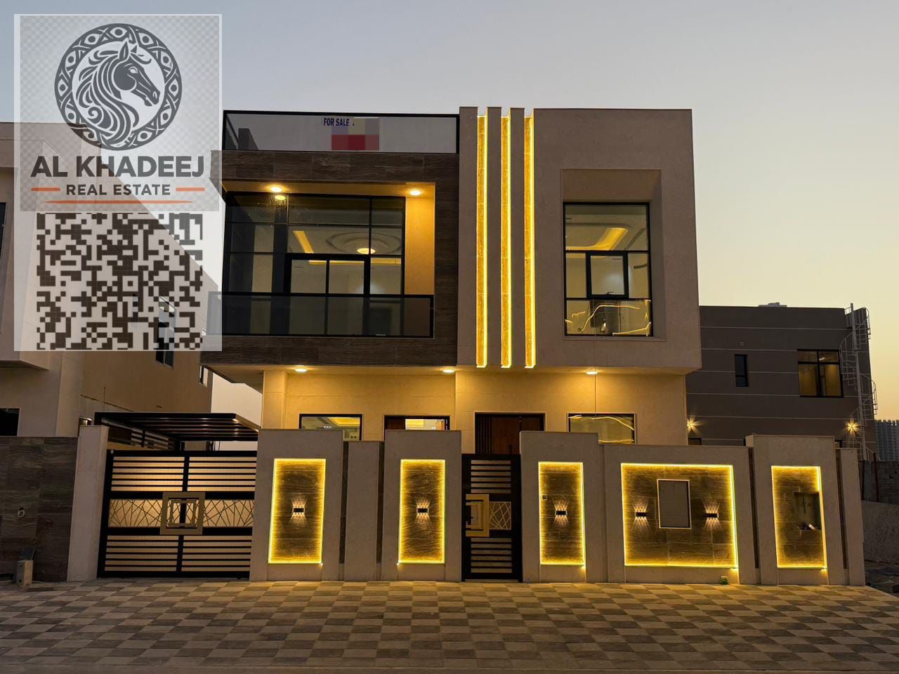Ultra-luxurious villa with private pool in Al Helio 2, Ajman, close to all services, Mohammed Bin Zayed Road and Emirates Road.