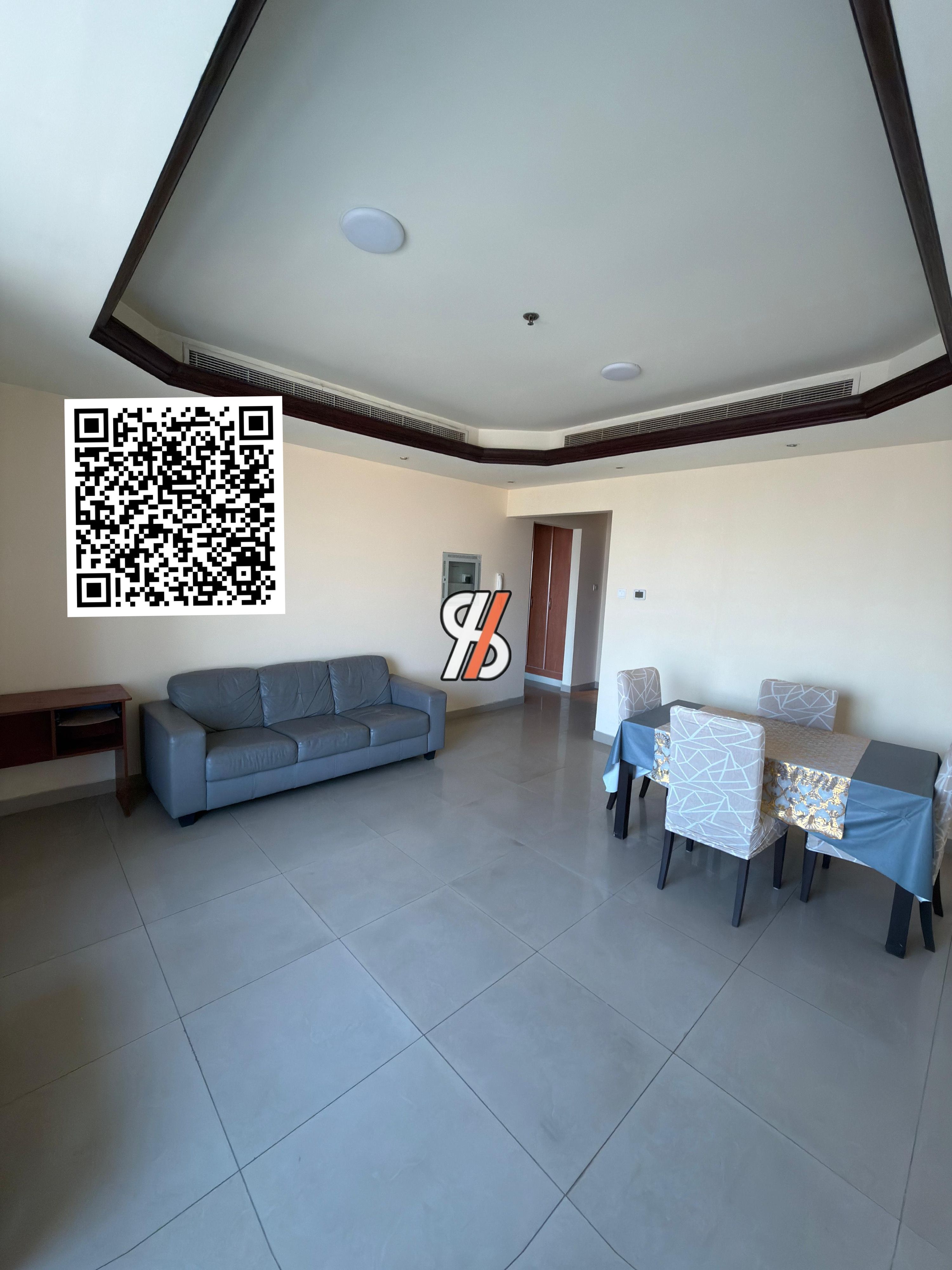 Available corniche tower 1bhk full open view for rent in ajman