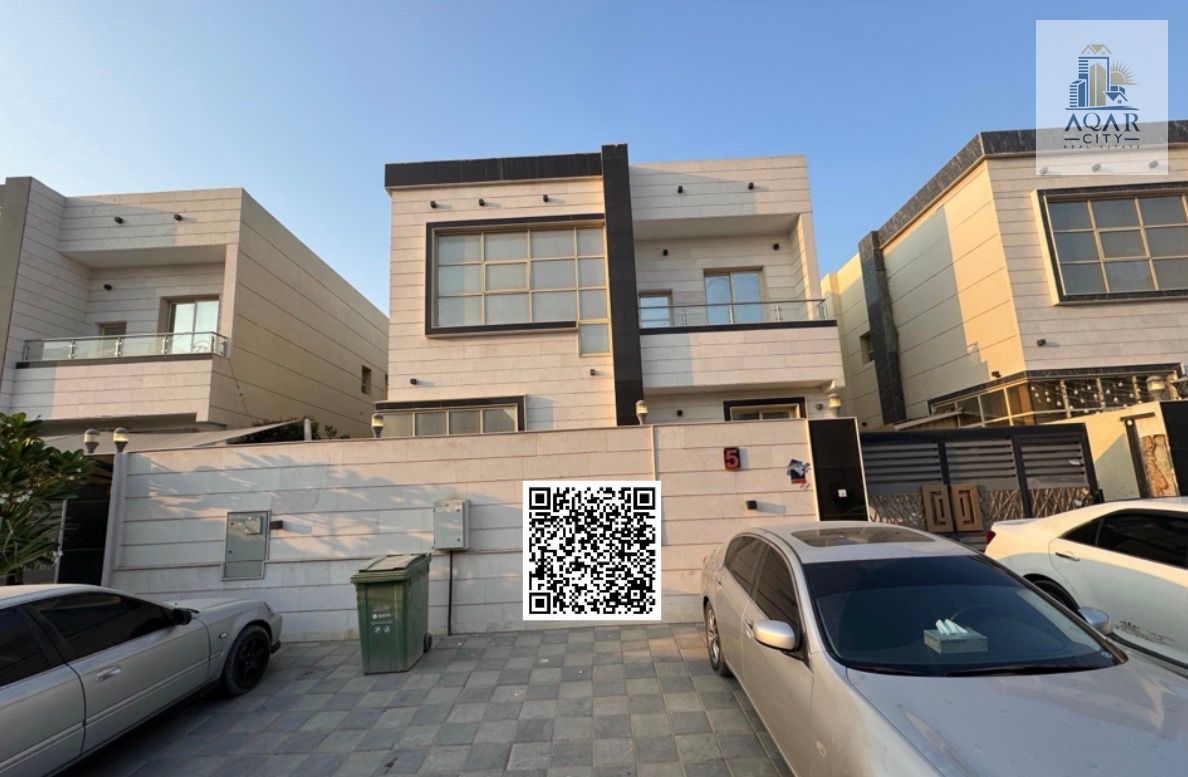Villa for sale in Al Yasmin area, Ajman, with electricity, water, air conditioning, and a horse. Five bedrooms. Asking price: 1,750,000 (negotiable).
