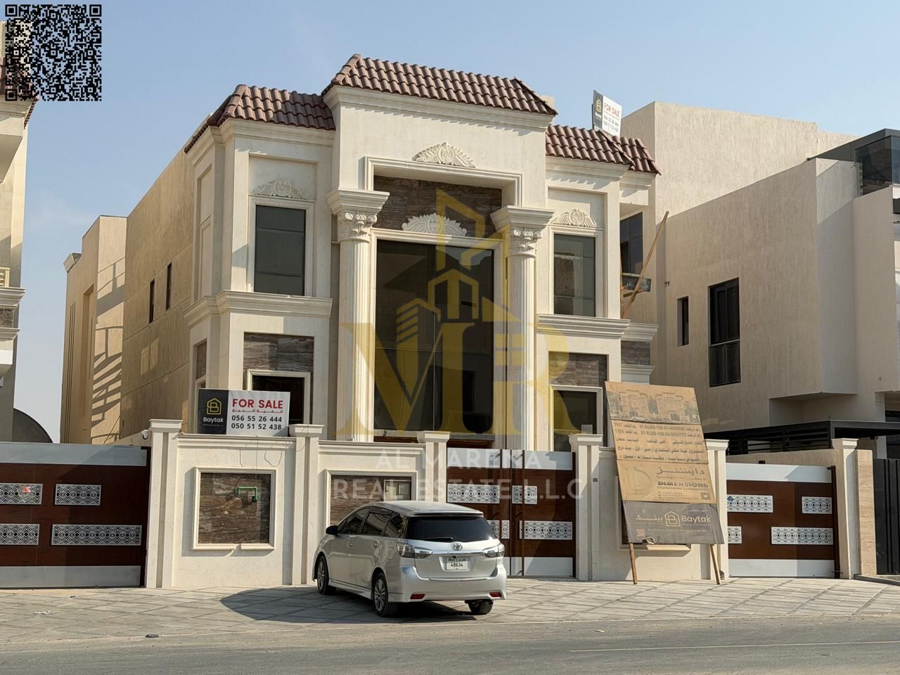 A villa with all AC installation fees included, on the main street, ready to move in, in the most prestigious area of Ajman. Freehold ownership for