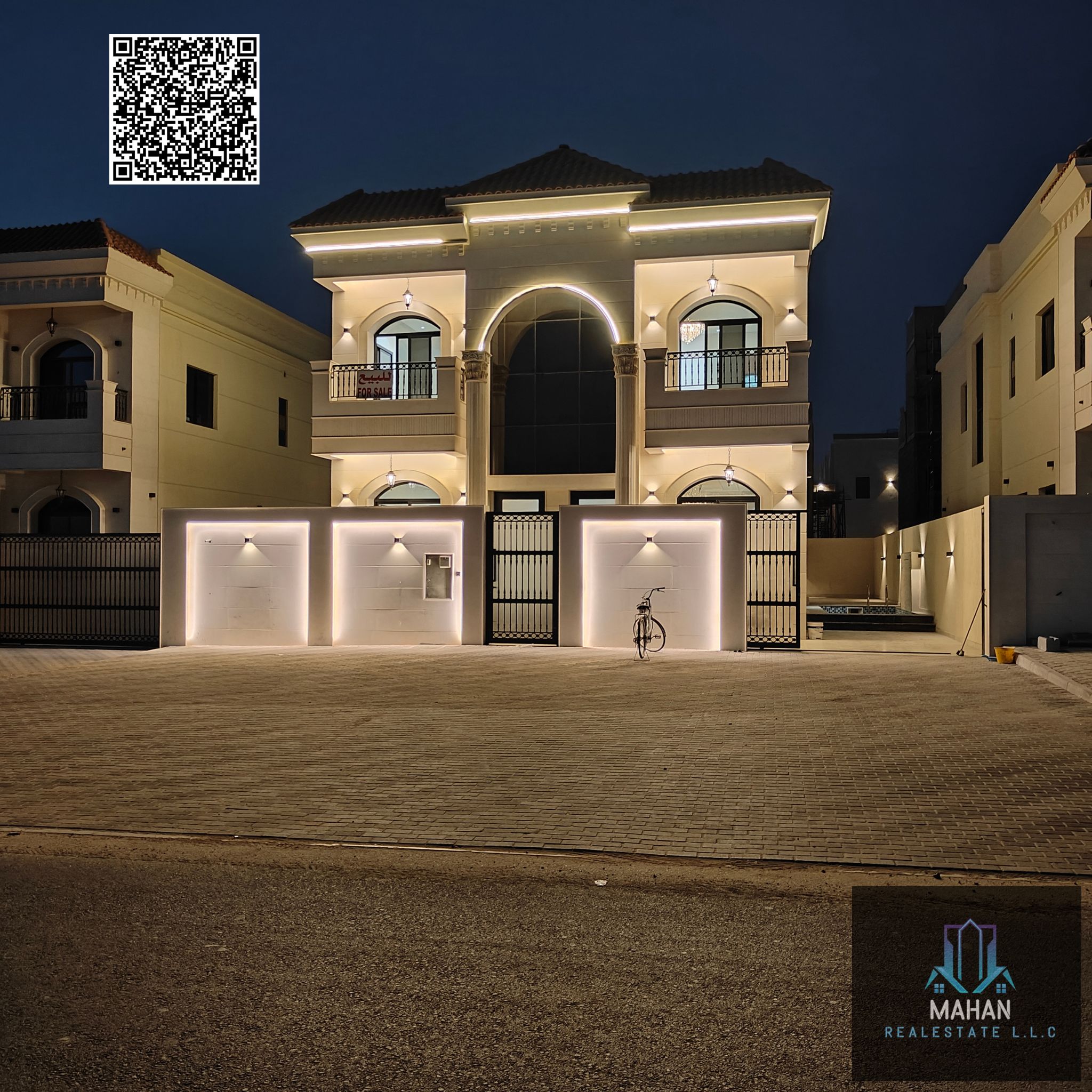 A very luxurious villa for sale in Al Helwa 2 area – Ajman, featuring a prime location close to all services and less than a minute's walk from the mosque, making it an ideal choice for families seeking comfort and luxury.