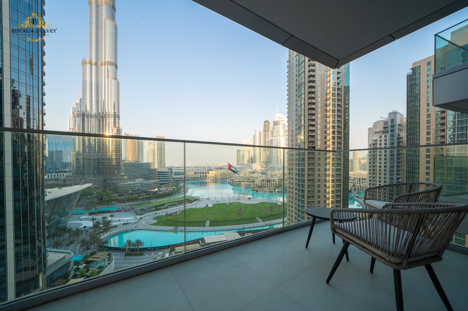 Burj Khalifa and Dubai Fountain Views | Luxury 3+1 Bedroom