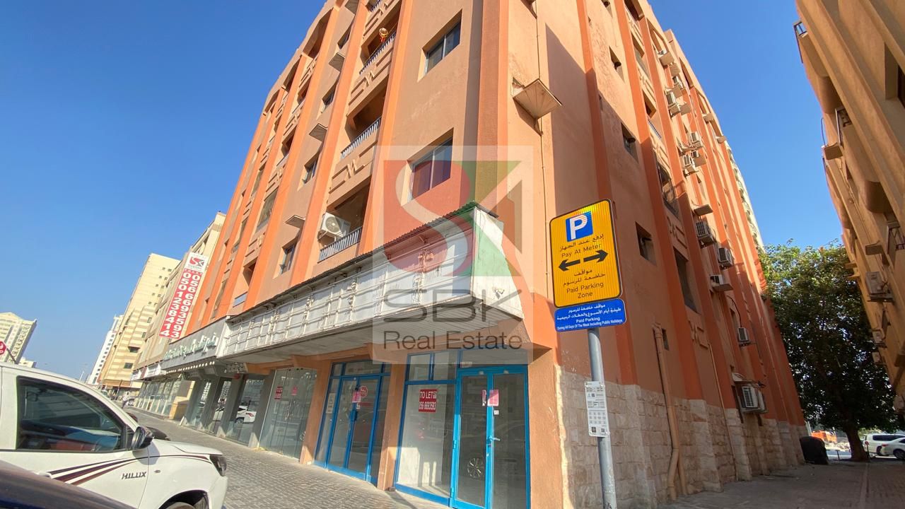 Shops available for rent on the Main Abu Shagara Road
