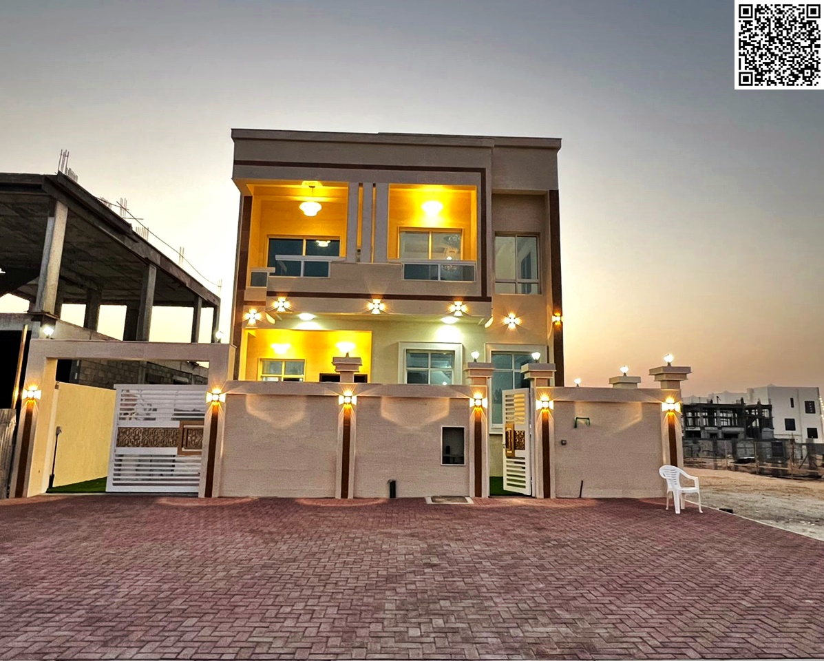 Luxury villa for sale on the main road in Al Helio 2 – Ajman | Prime location close to amenities | Registration and ownership fees included