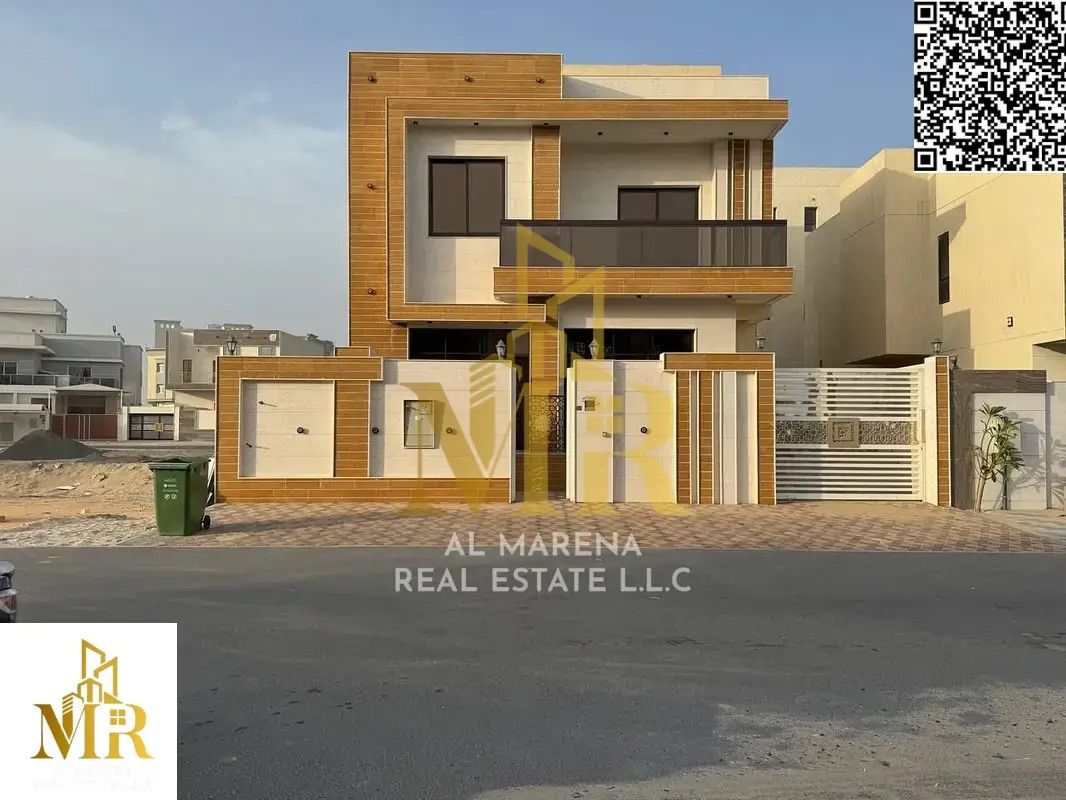 Luxury villa for sale in Al Yasmin, two floors plus a rooftop, including electricity, water, and air conditioning. Direct from the owner, no down paym