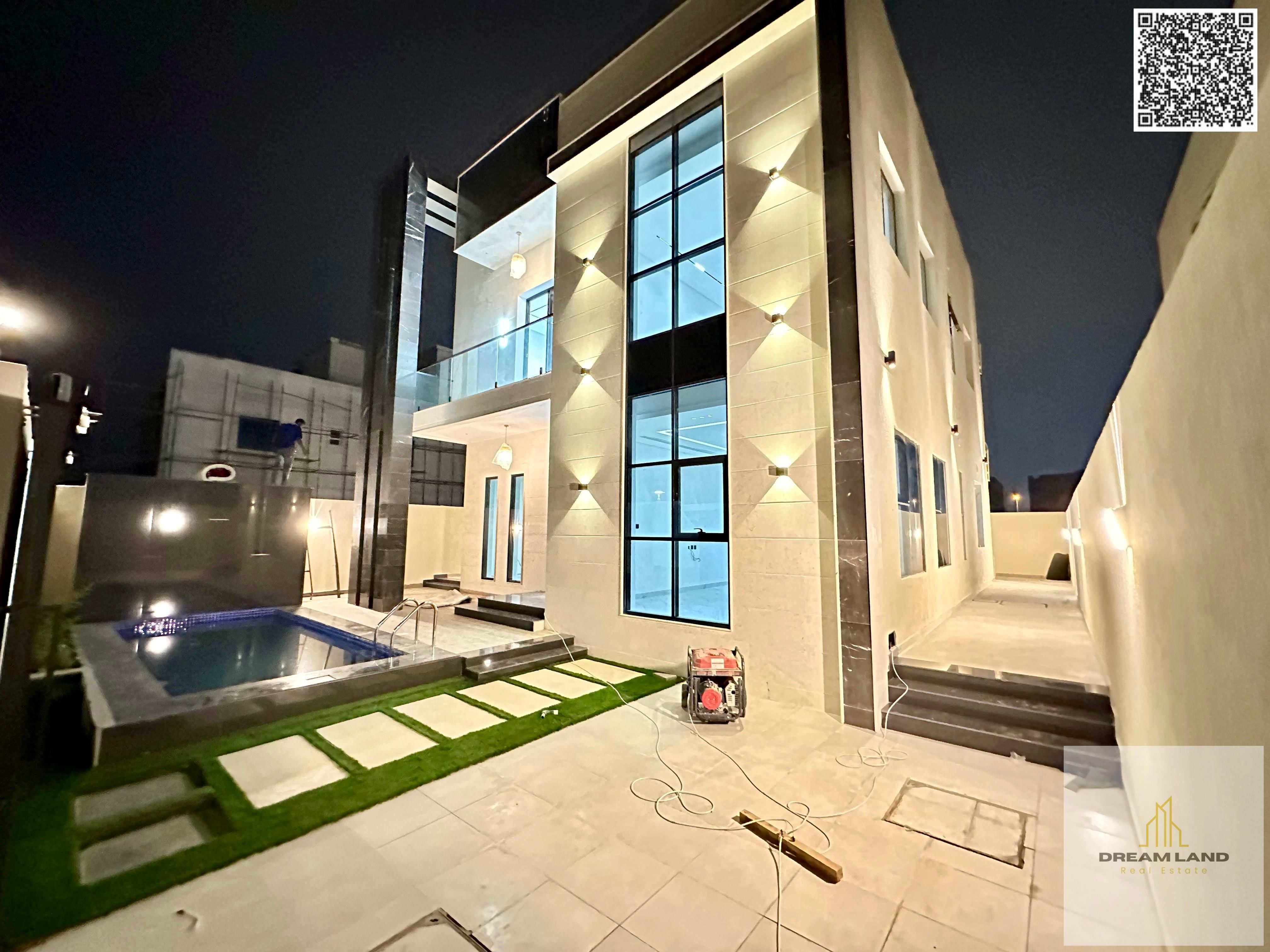 Luxury villa for sale, bank financing without down payment, including central air conditioning registration fees