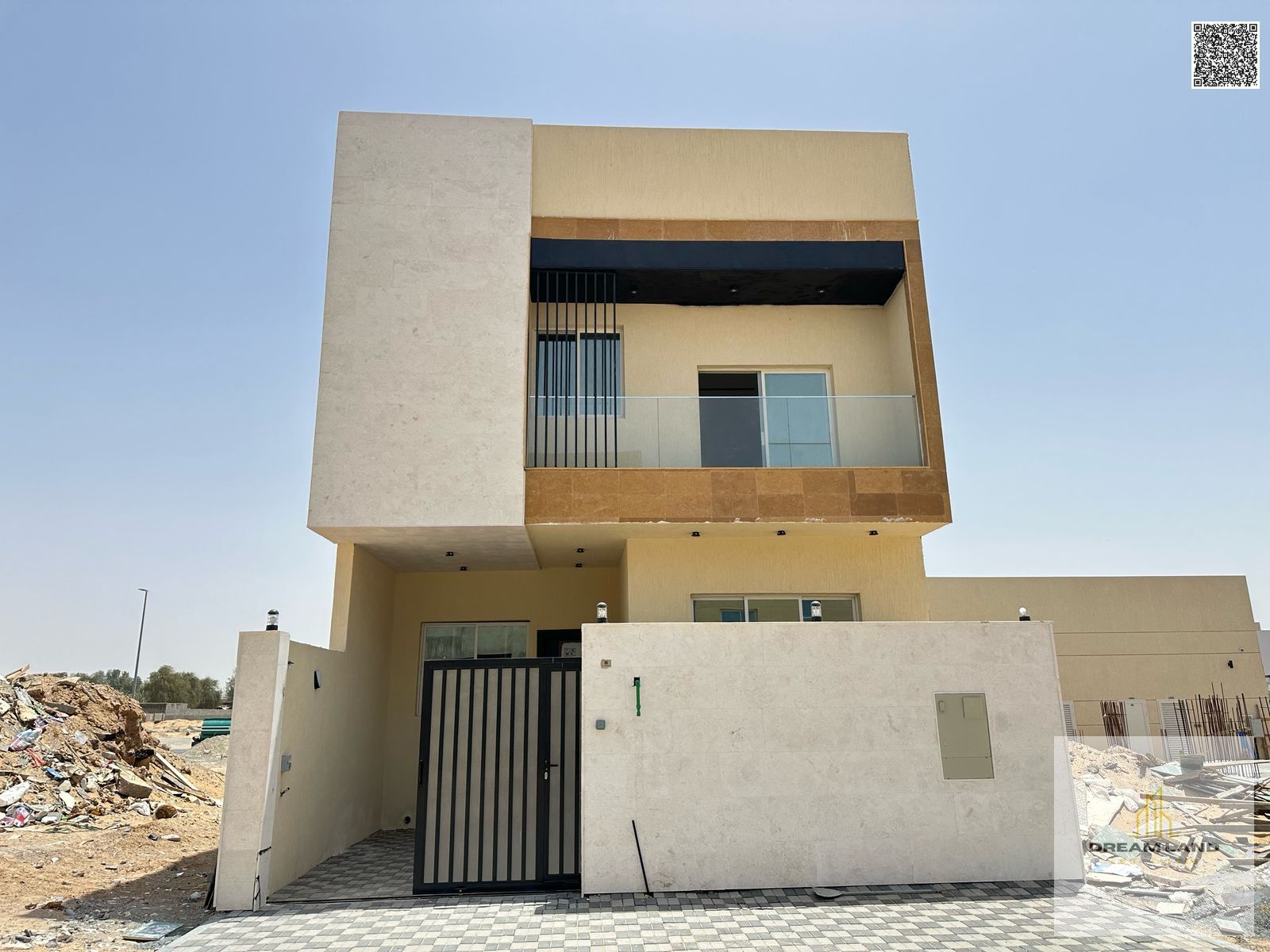 For sale, a townhouse in Al Zahya, land, first floor and roof, excellent location opposite the mosque and very close to all services