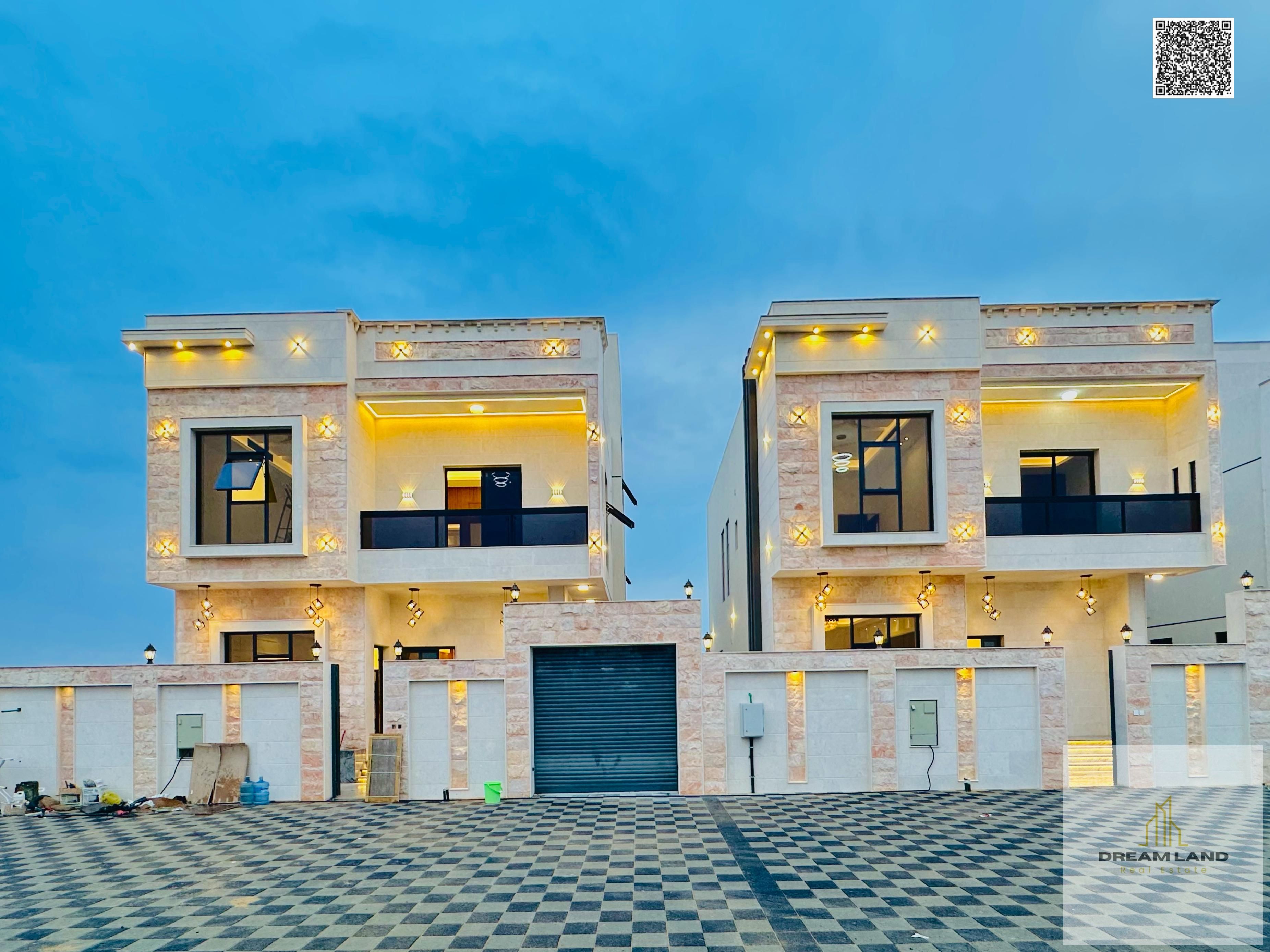 Yalla for sale in Al Yasmin, central air conditioning, personal finishing, 5 master bedrooms with closets, freehold ownership for all nationalities.