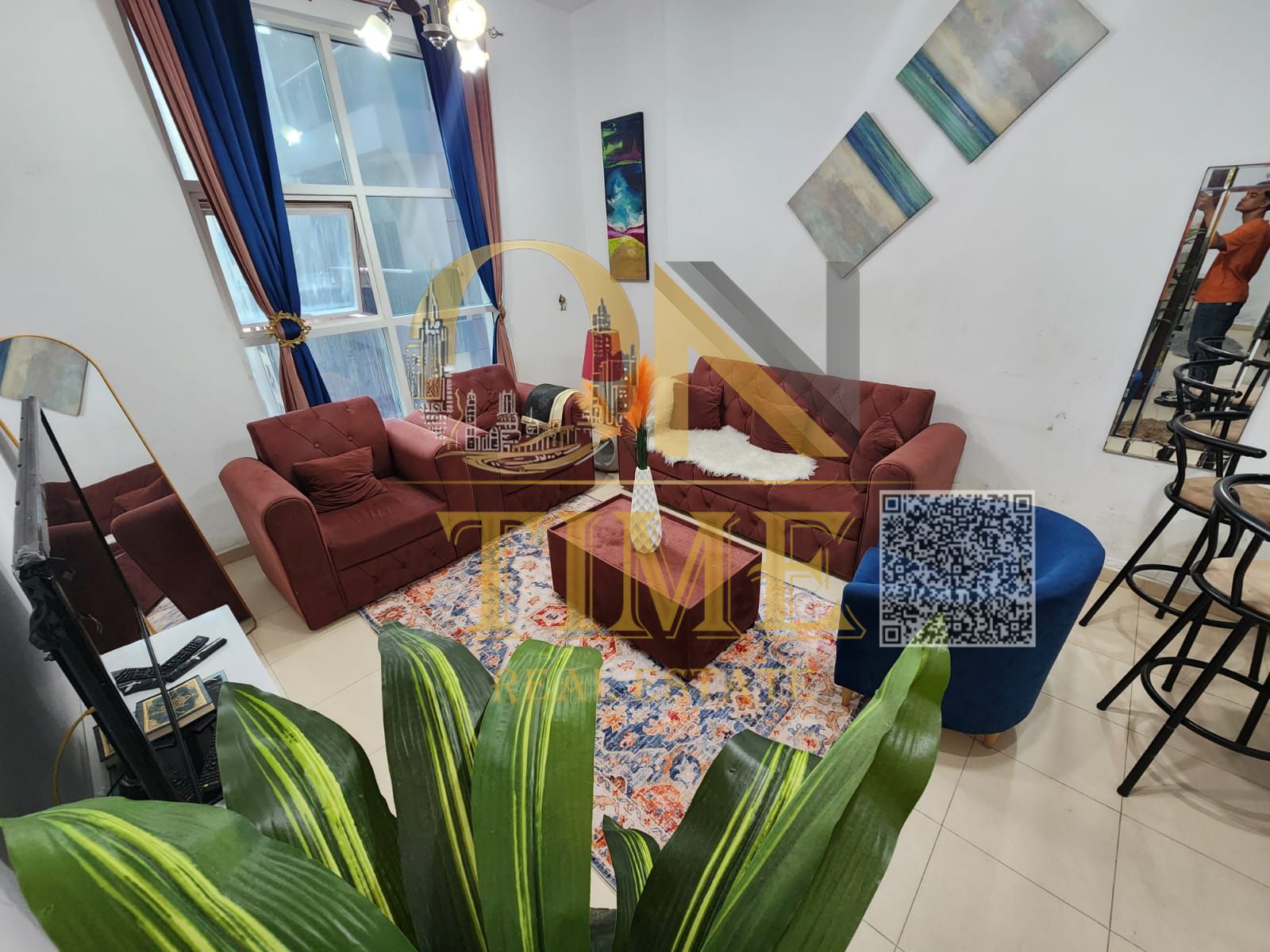 Now available for rent, a luxurious one-bedroom apartment in City Towers in the heart of Ajman