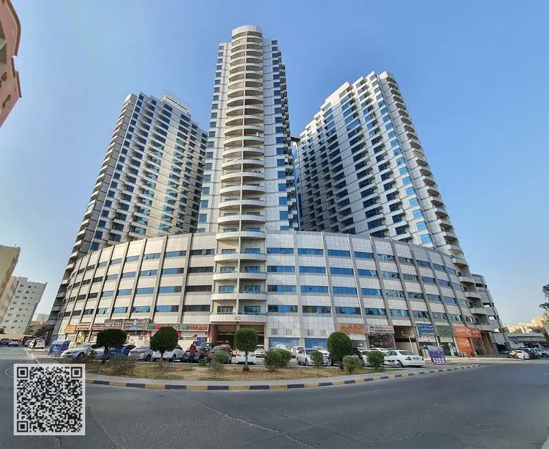 Spacious 1 Bed hall Apartment | With Parking | Falcon Towers, Ajman