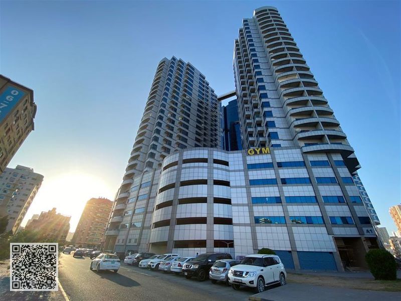 FALCON TOWER: BIG 1 BED HALL WITH PARKING IN DOWN TOWN AJMAN