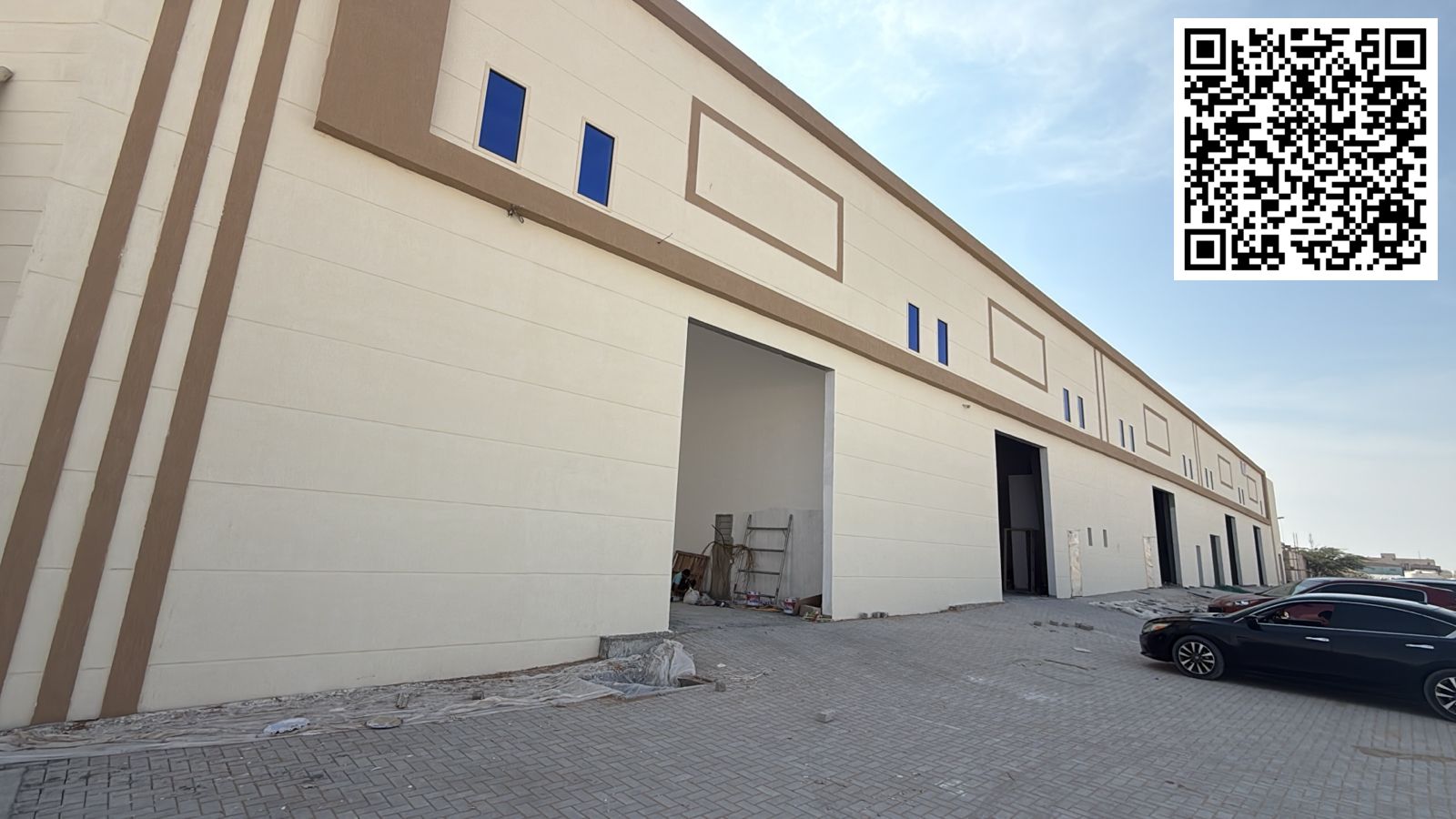 Warehouse & Showroom for Rent – Umm Al Quwain Modern Industrial Area | Area 7,308 sq. ft | Total Electricity 540 kVA | AED 45/sq. ft