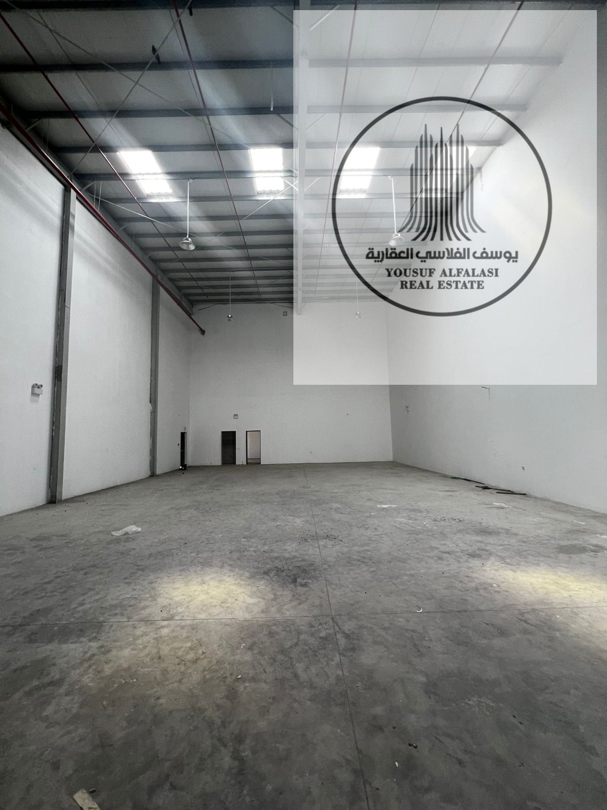 A rare opportunity to rent on Al Ittihad Street in Umm Al Thu'ub | Two adjacent commercial showrooms, each 3,700 sq ft, with 32 kW of electricity, at