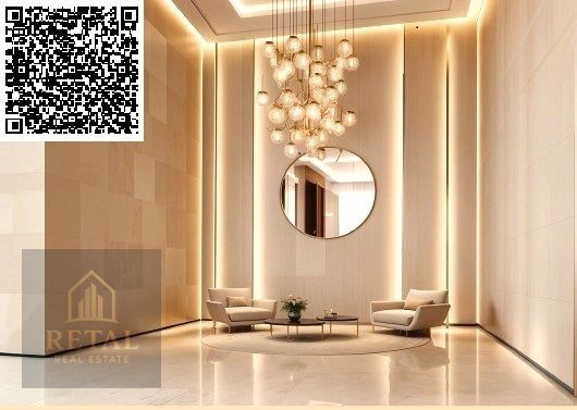 Two-bedroom apartment with a living room and maid's room, full sea view, only 5% down payment.