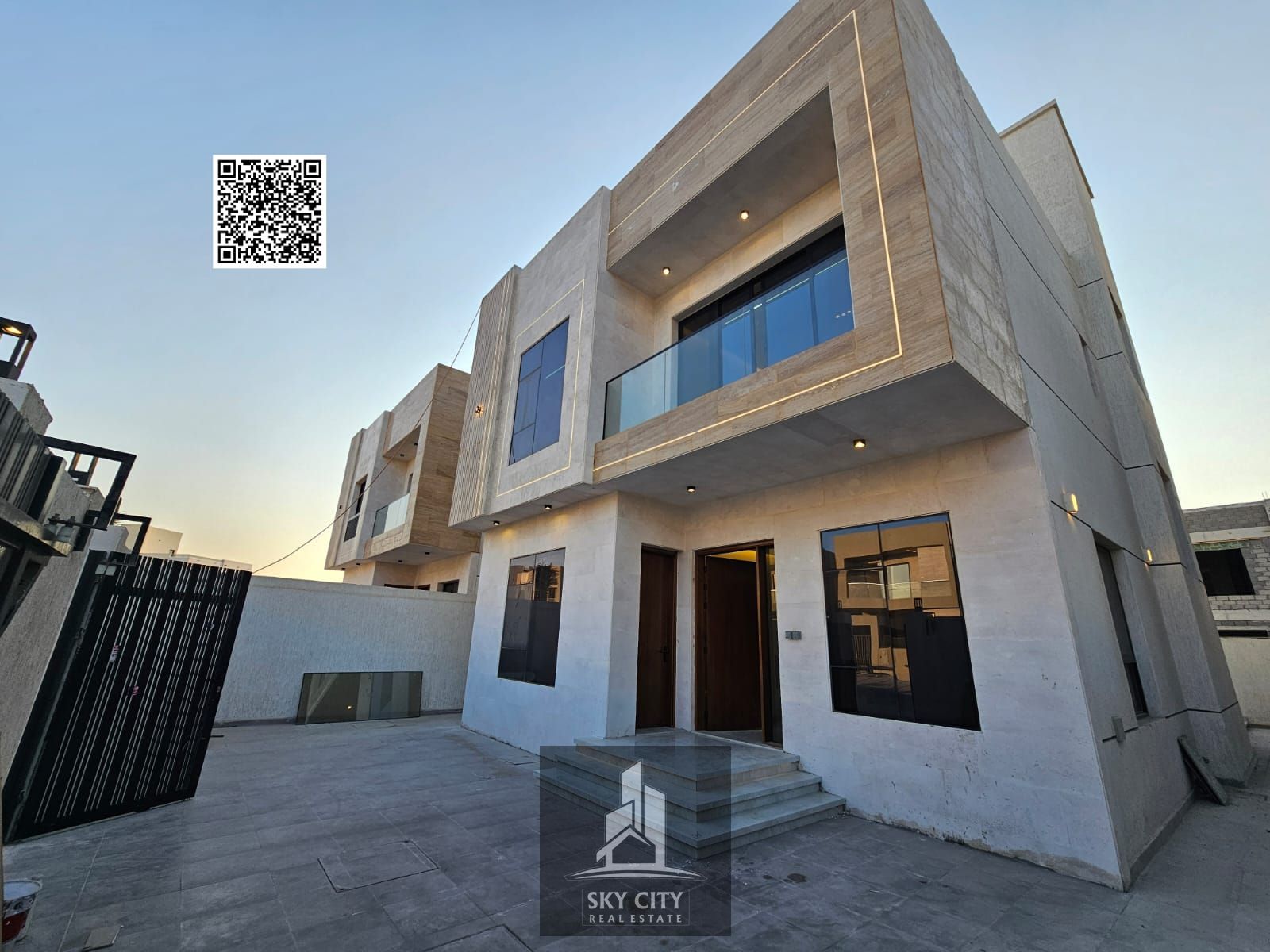 Your dream villa: two floors plus a rooftop, including registration and ownership fees, located on Sheikh Mohammed Bin Zayed Road, next to services an