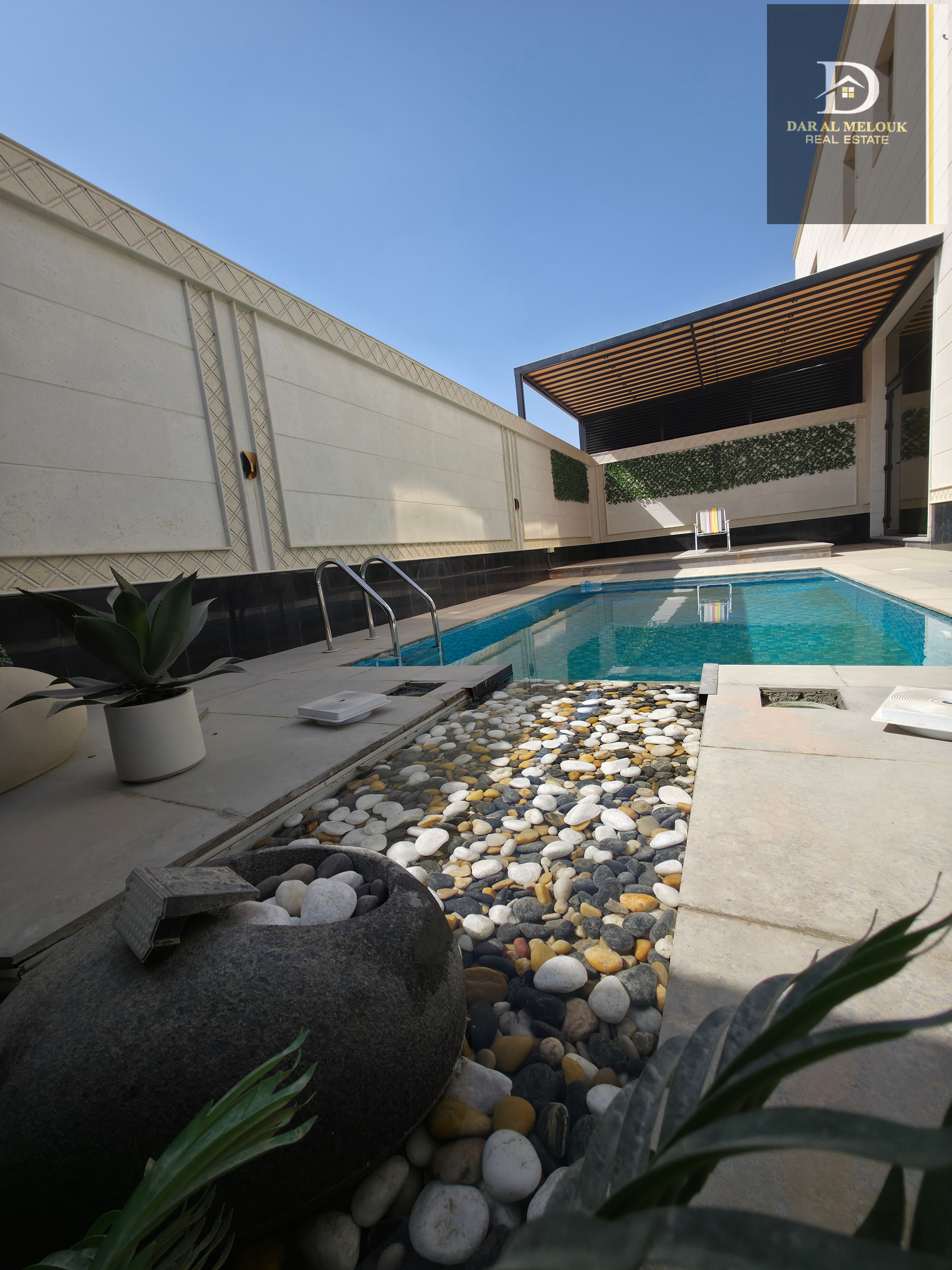 Two adjacent villas with a regal design and finishes that rival the most luxurious villas in Sharjah The option to live in one villa and rent out the other for an excellent return A strategic location in the heart of Al Hooshi, close to all essential