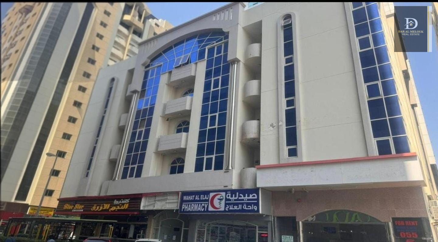 For sale in Sharjah. Al Qasimia area, near the train station. Residential/commercial building. Corner lot on two paved streets. Land area: 7,000 sq f