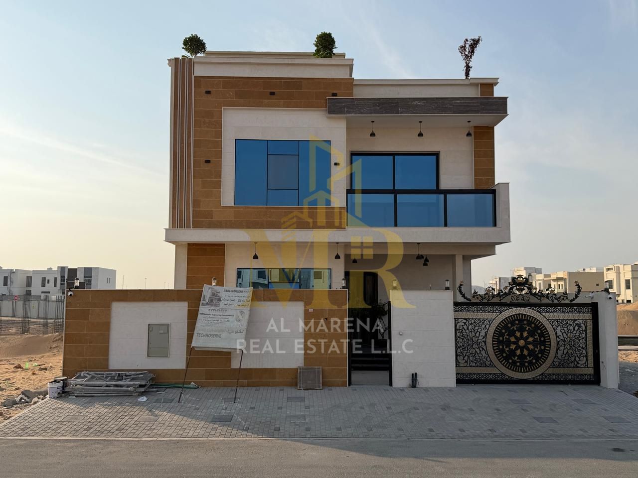A villa on the main street, ready to move into, with all registration and ownership fees included. Located in one of Ajman's most prestigious areas. F