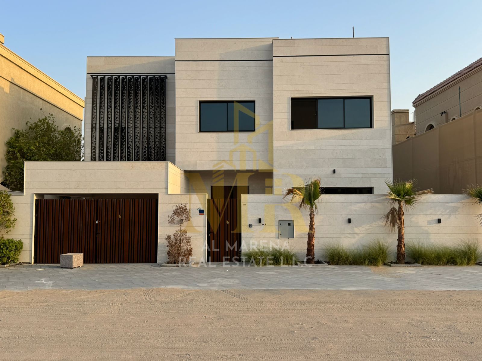 Luxury Villa in Al Rawda 1 | 5 Master Beds + 2 Halls + Majlis + Modern Kitchen + Maid Room + Private Pool | Custom Design