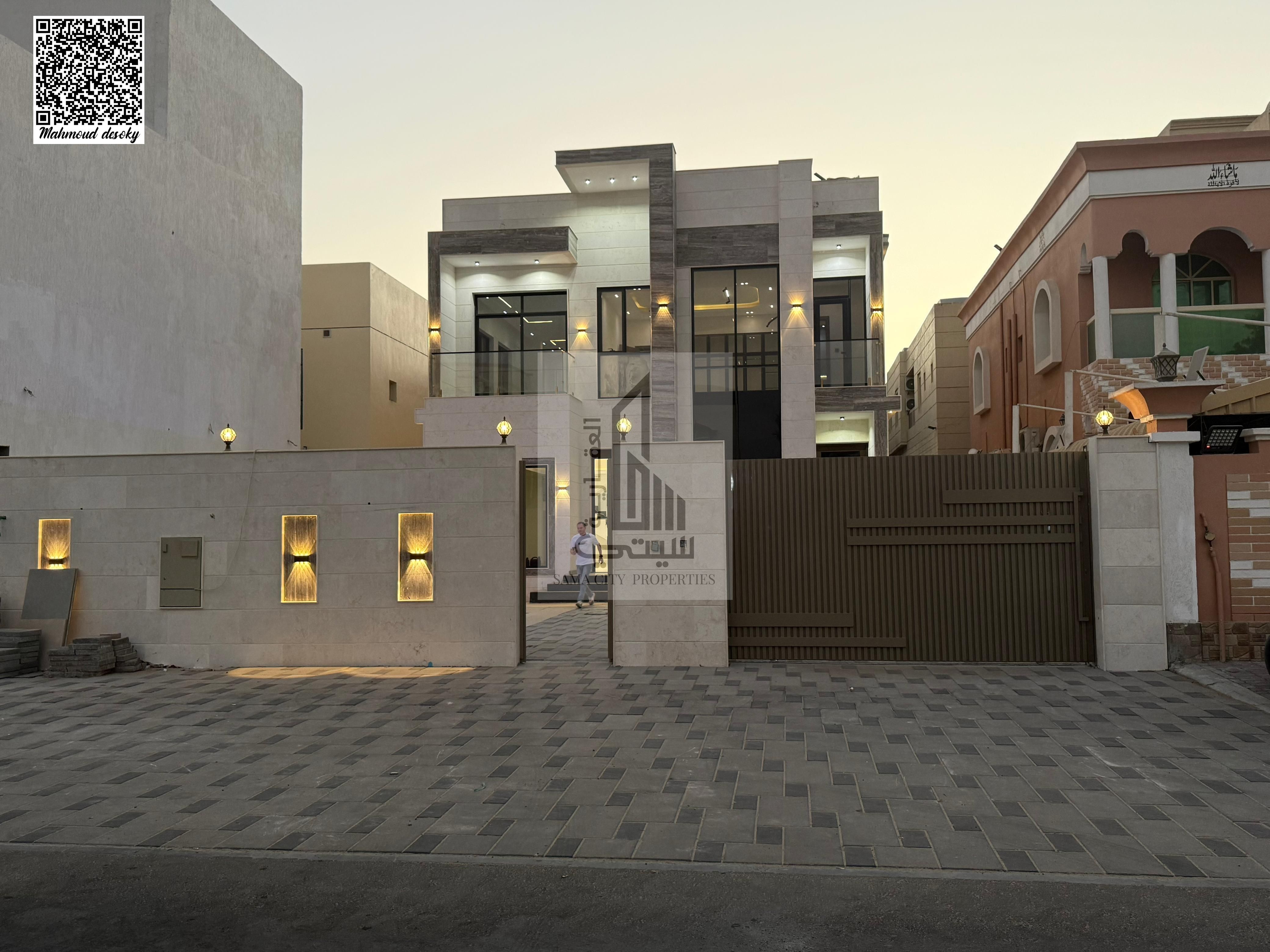 For sale: Brand new, modern villa – Prime location: Second plot from Ammar Street, Al Rawda 2, Ajman