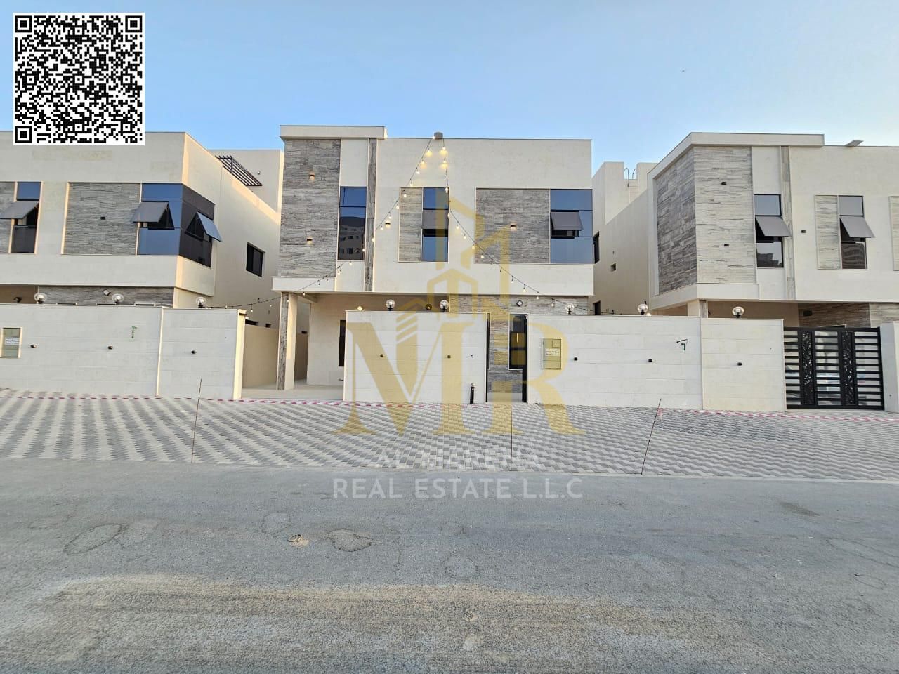 For sale - a luxury villa in Ameera - Ajman Area 3500 square feet 5 master rooms Two floors and a roof Including electricity, water and air conditione