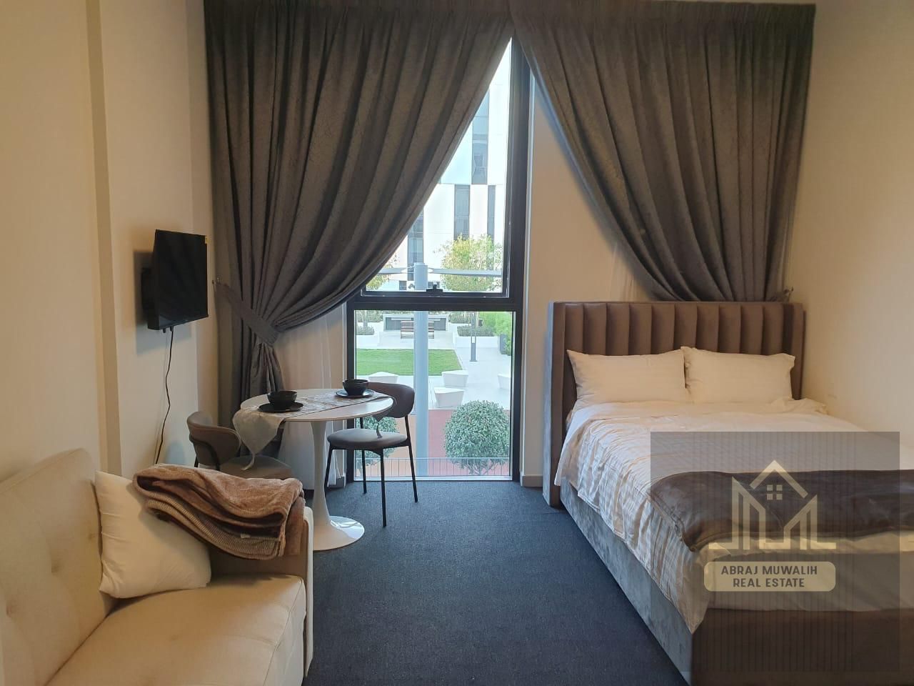 Fully Furnished Studio for Sale in TIRAZ – Garden View – Prime Aljada Location