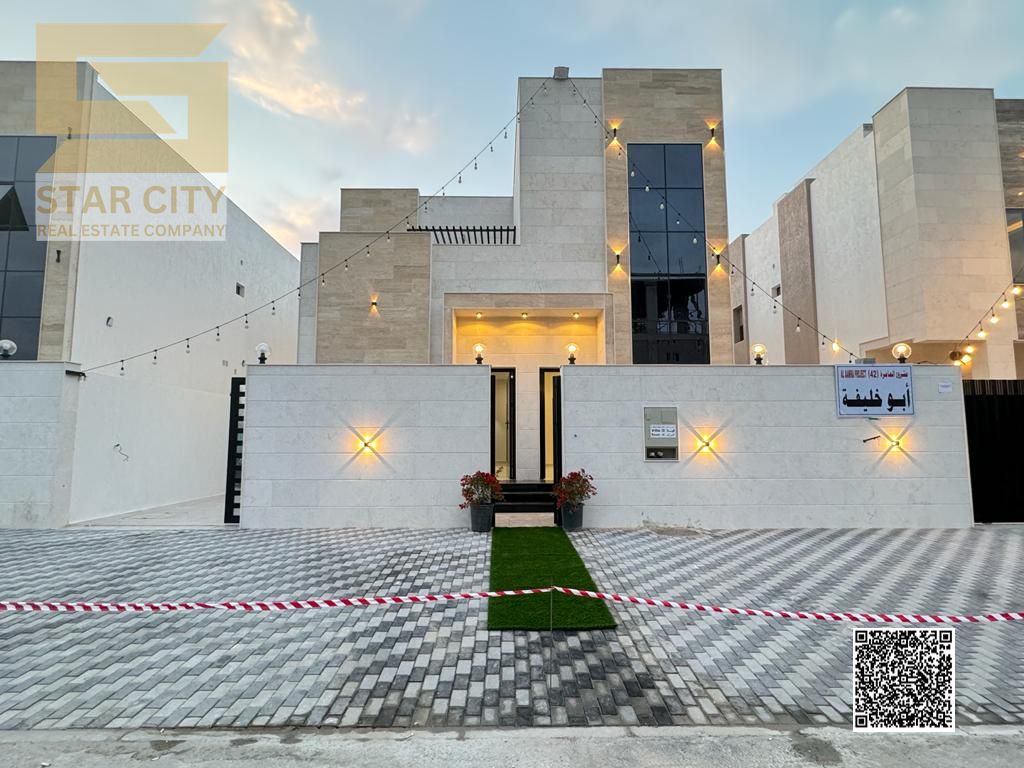 For Sale Modern Luxury Villa with a Full Stone Facade in Al Zahya Area Ajman