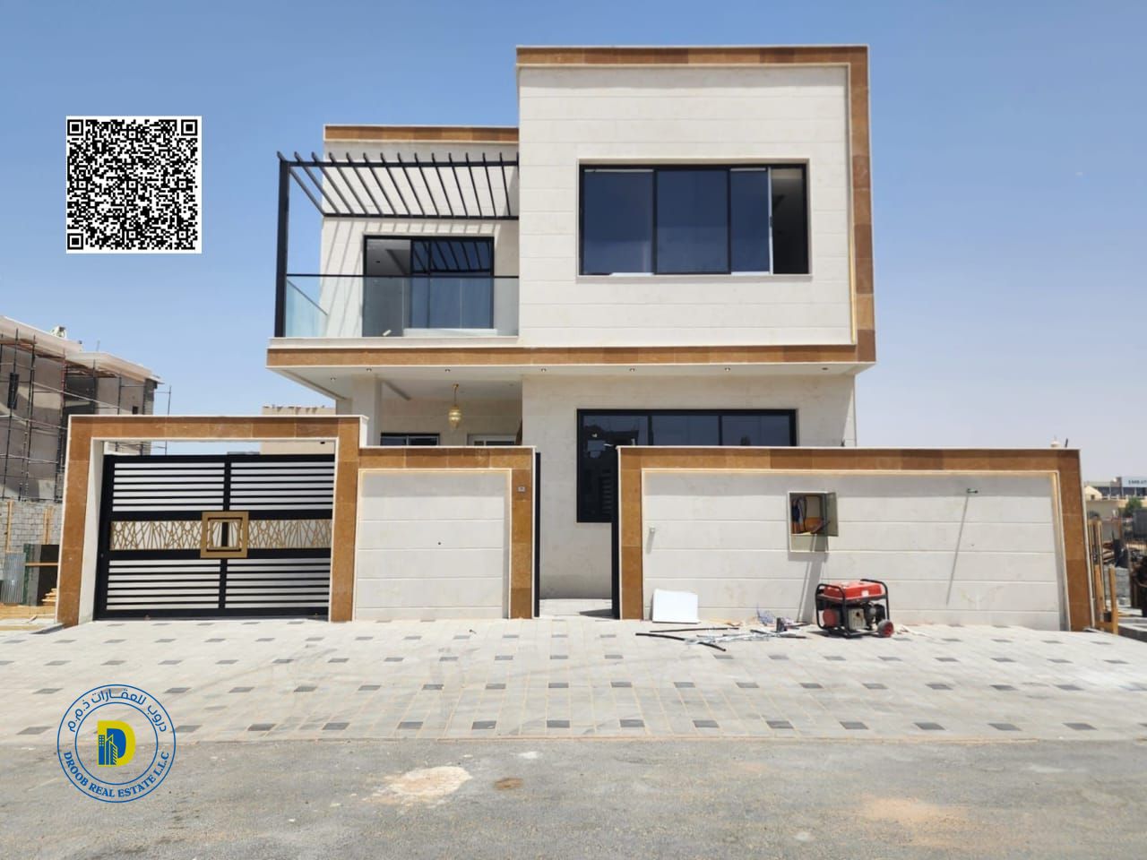 For sale: Modern 5BR villa with reg fees, super deluxe finishing, in Al Yasmeen , Ajman. Freehold. Bank financing