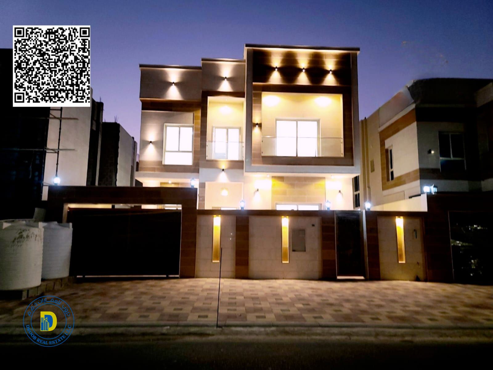 For sale: Modern 5BR villa with AC super deluxe finishing, in Al Yasmeen , Ajman. Freehold . Bank financing