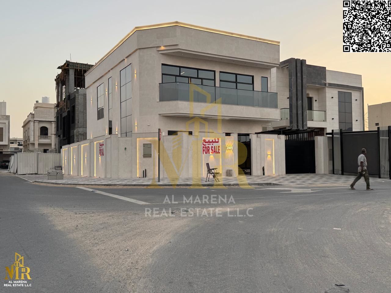 Luxury villa for sale, including registration fees, in one of Ajman's most prestigious areas. Freehold ownership for all nationalities. Al Bahia Vill