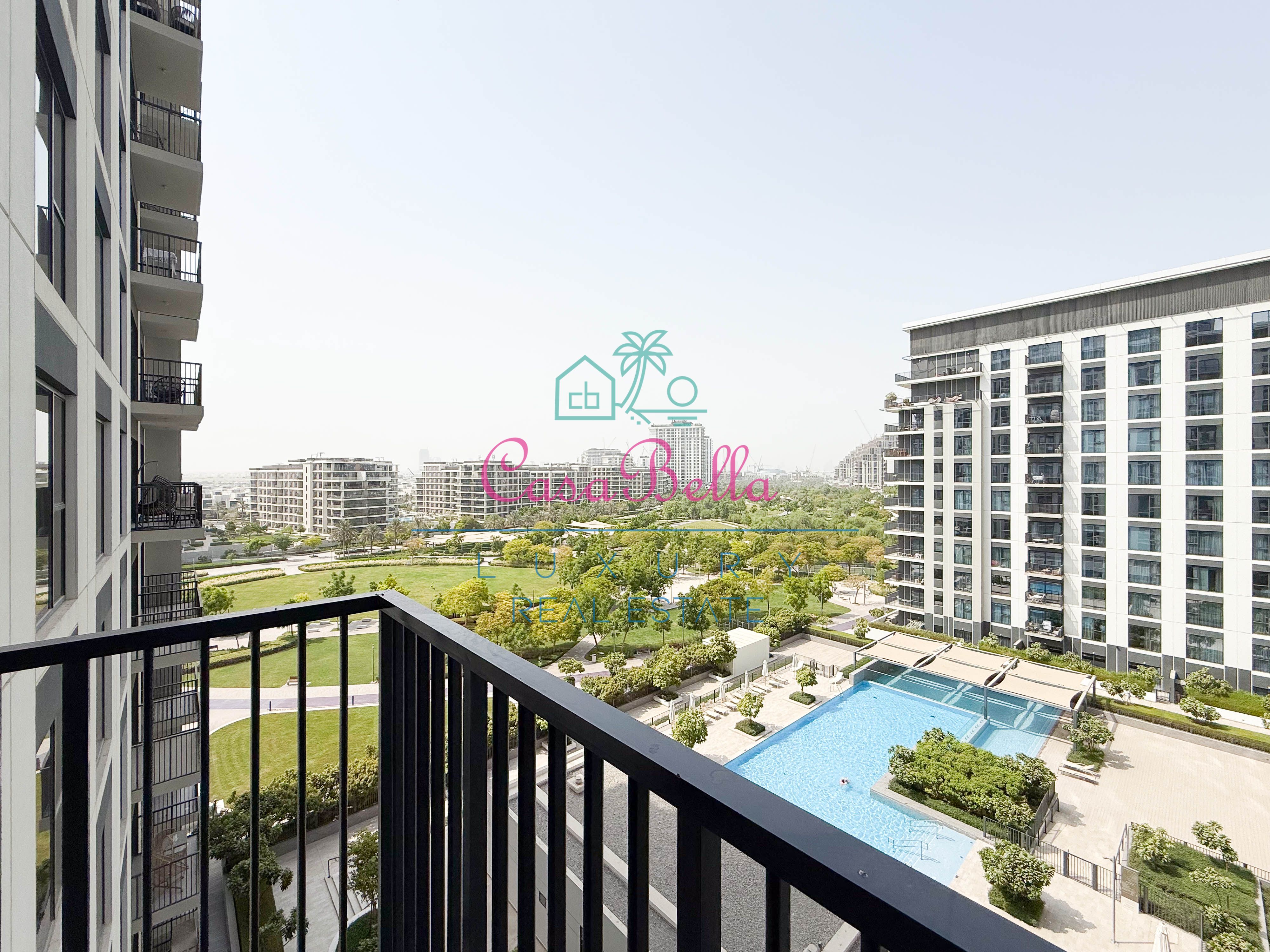 Pool and Park Views | Unfurnished | Mid Floor