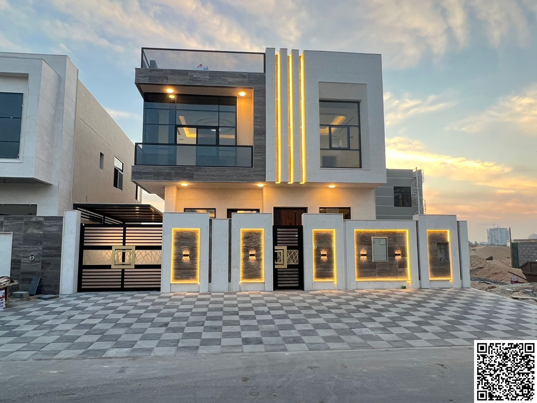 Modern two-story villa + roof with a sophisticated, contemporary design. A luxurious villa with a modern design that combines luxury and comfort.
