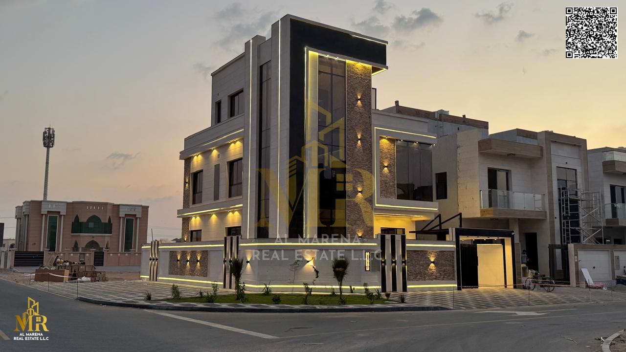 Yasmin villa behind Al Hamidiya Park, 2 floors + roof, 5 master BR