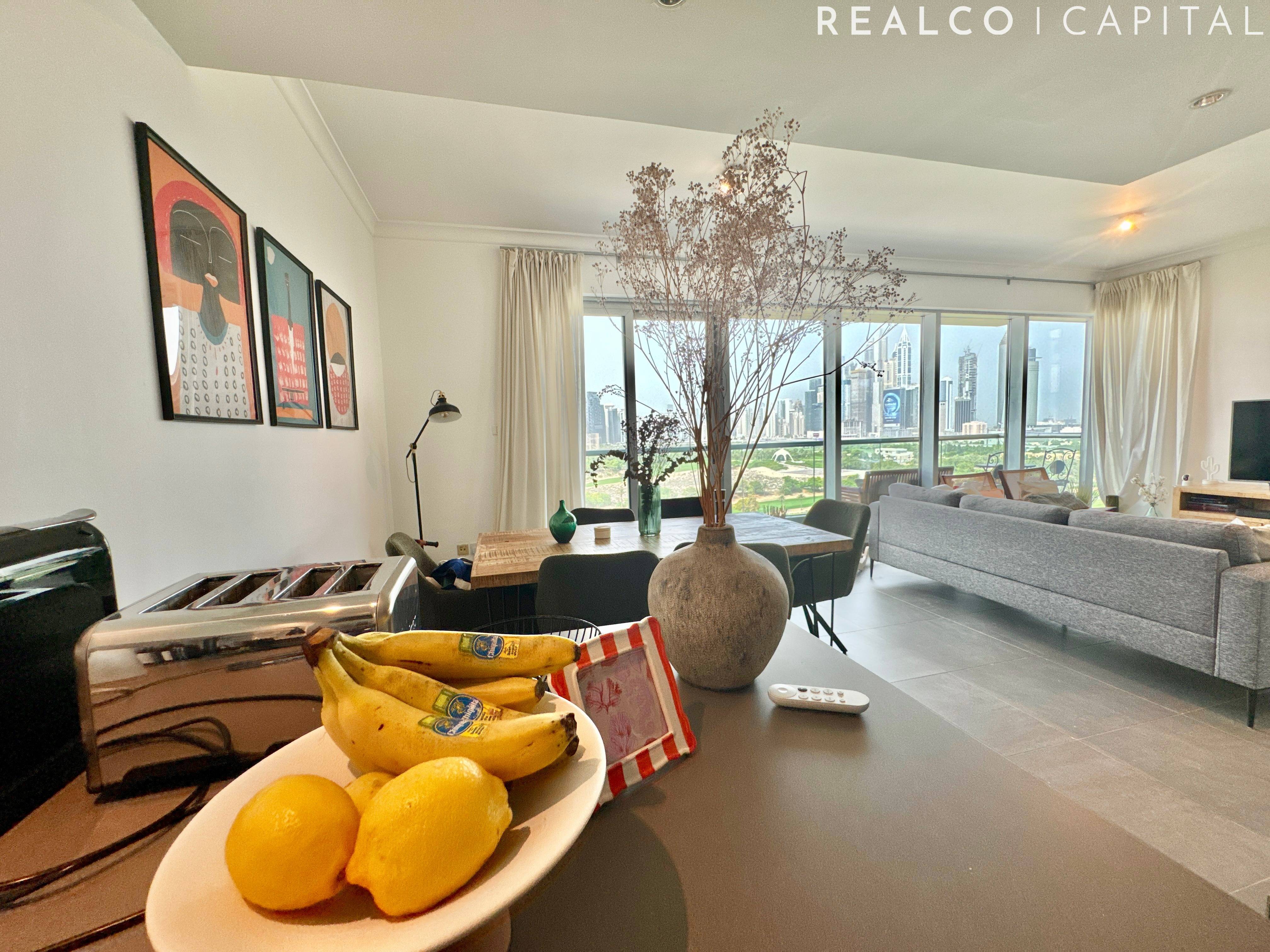 Golf View 3-Bed Apartment | Semi-Furnished | Ready to Move | The Fairways West, The Views