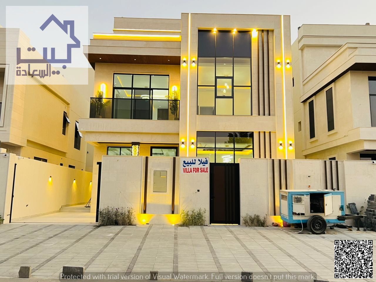 For sale : modern villa in Al Helio 2 with water , electricity , ACs and registration included . Ready to move , freehold at a great price.