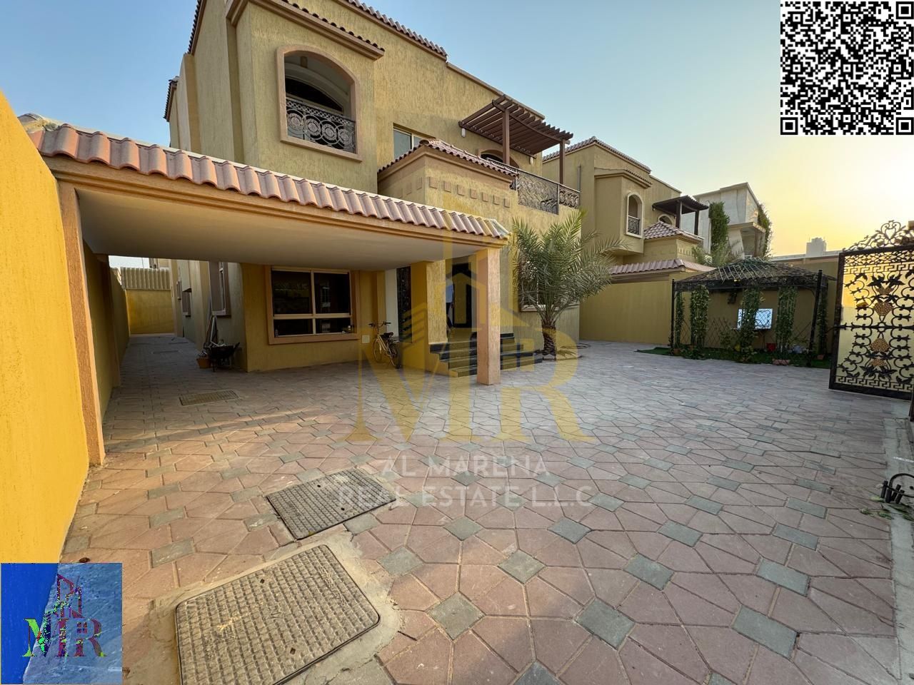 Luxury Super Deluxe Villa for Sale in Al Muwaihat 1, Ajman at an attractive price including electricity, water, and air conditioning. Luxury villa fo
