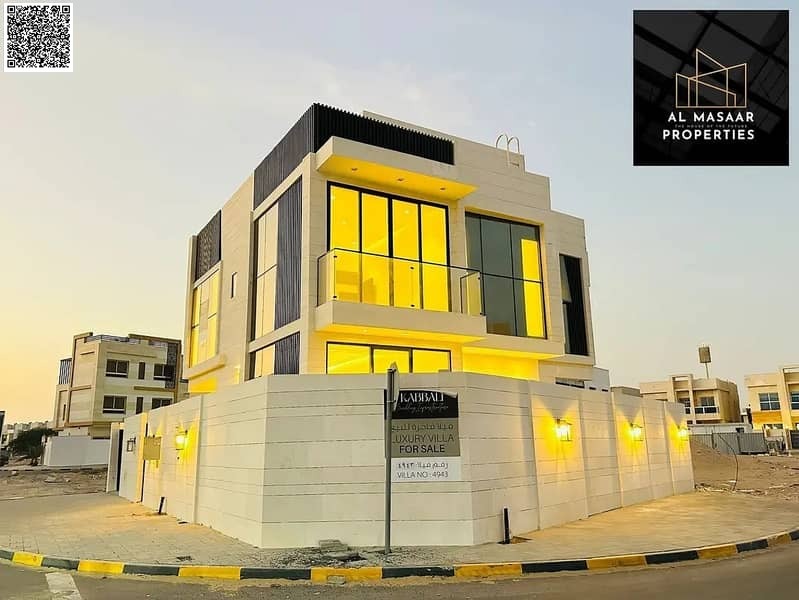 Your chance to own a villa with a roof terrace for sale, ready to move in, close to all services, with luxurious designs.