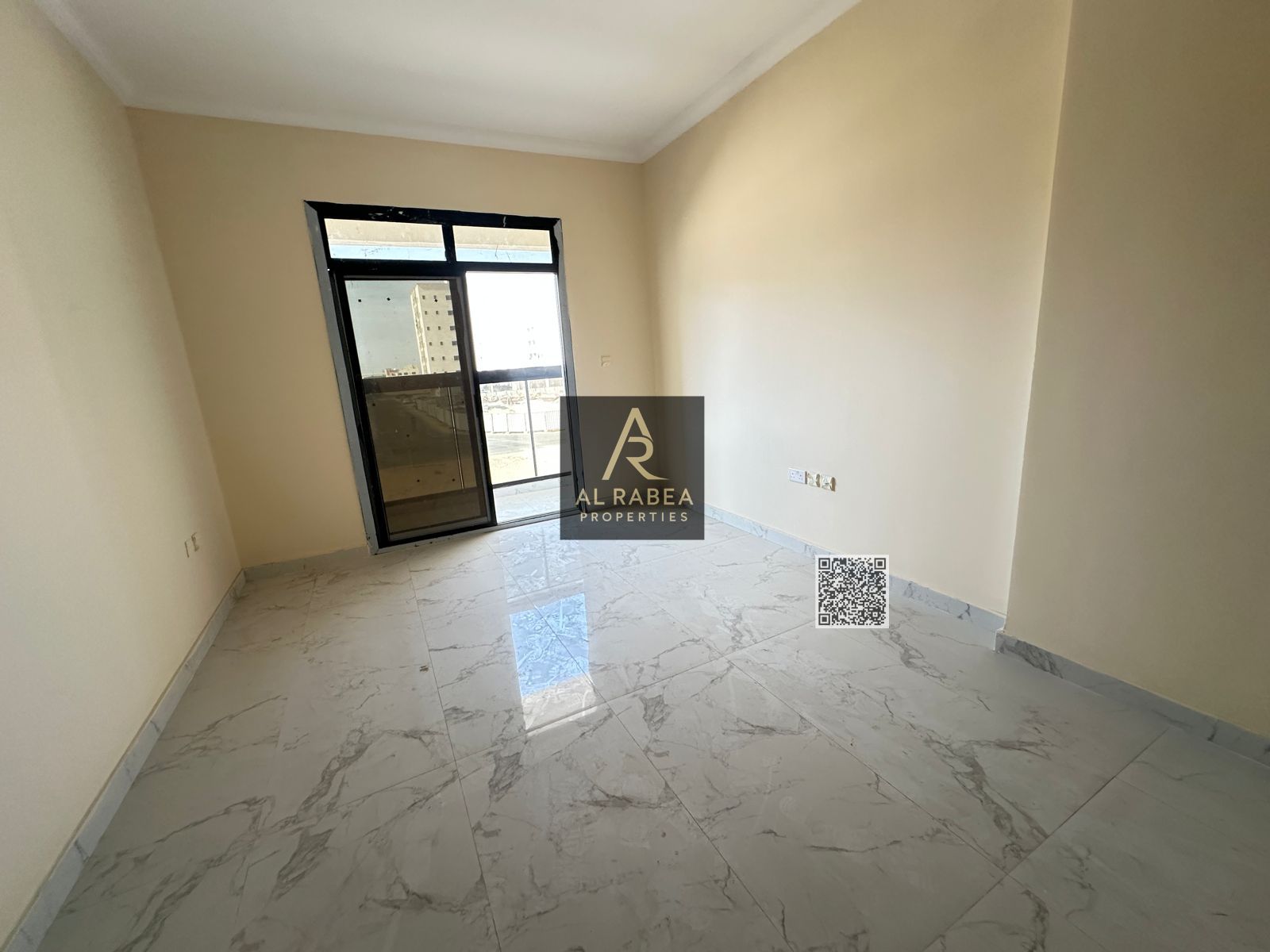 First tenant - near the Chinese market - central air conditioning - insurance check - near Dubai exit-Balcony with an open view