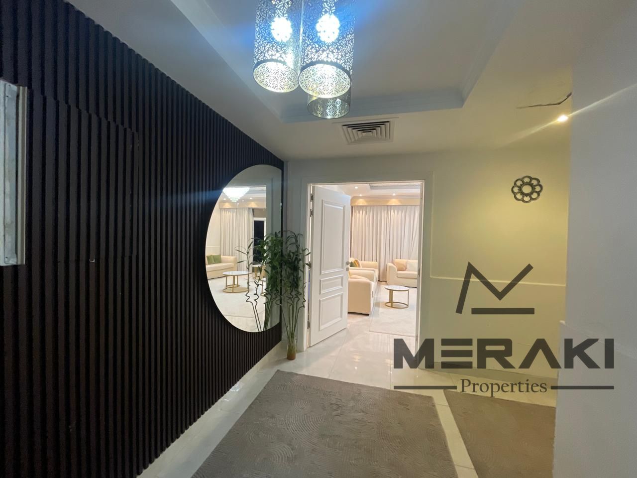 Two bedrooms and a living room for sale in Horizon Towers, Ajman, on the creek