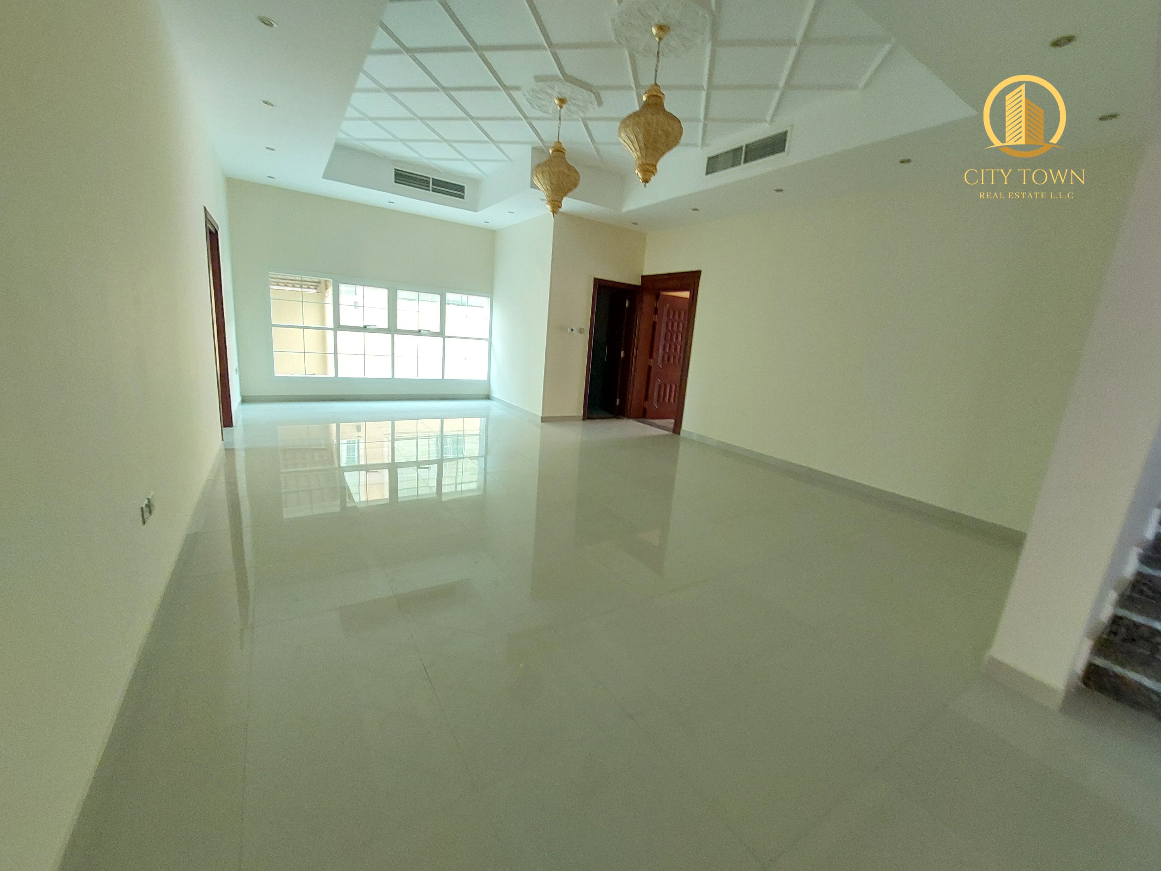 Spacious 4 bedroom double story villa hall majlis wardrobe maids room& covered parking area
