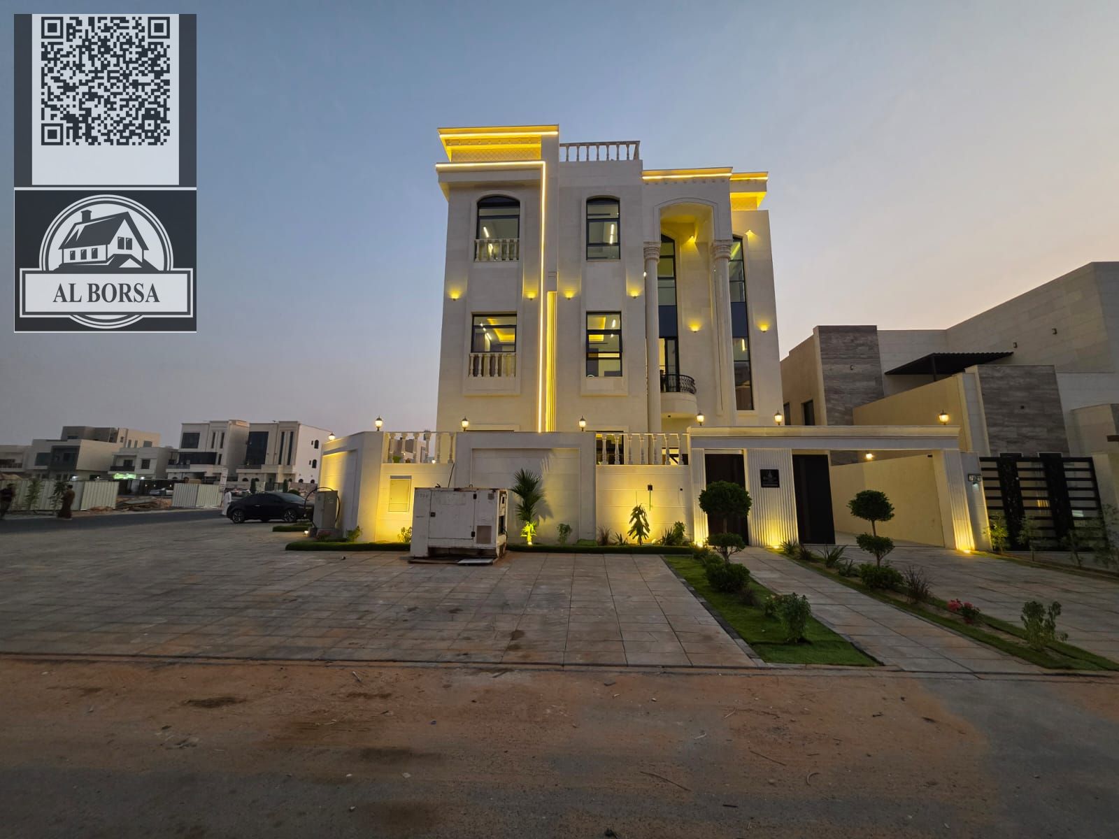 Villa for sale in Al Zahia, 6 master bedrooms, majlis, 3 living rooms, maid's room with swimming pool, spacious area