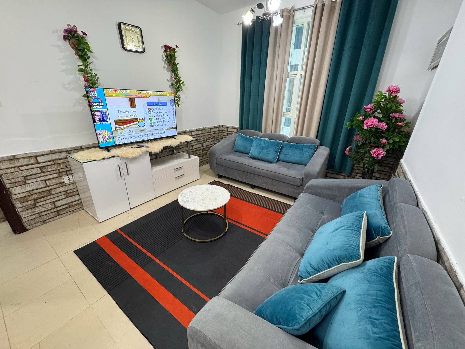 1BHK REsale in City Tower with an open view of Sharjah. Furnished and includes parking.