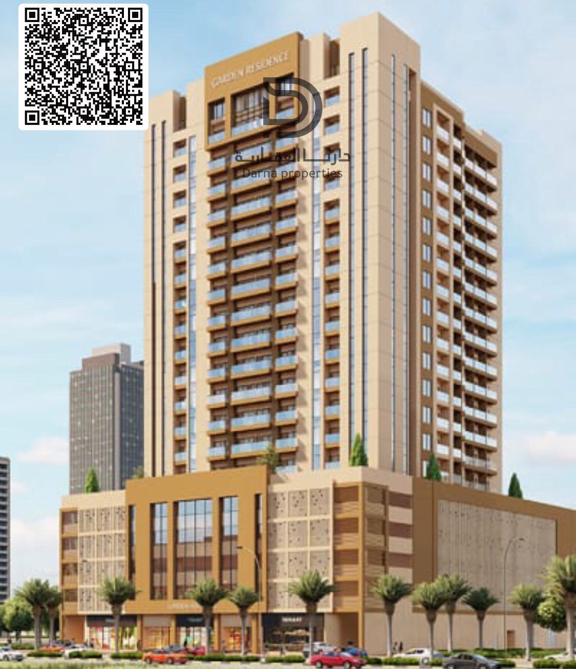 Studio in Garden Residence Tower A practical and well-designed studio featuring: Kitchen Balcony Bathroom Private parking space Property Details: Area: 598 sq ft Floor: Mid floor Total Price: AED 320,000 Upfront Amount Required for Transfer: AED 170,000 M
