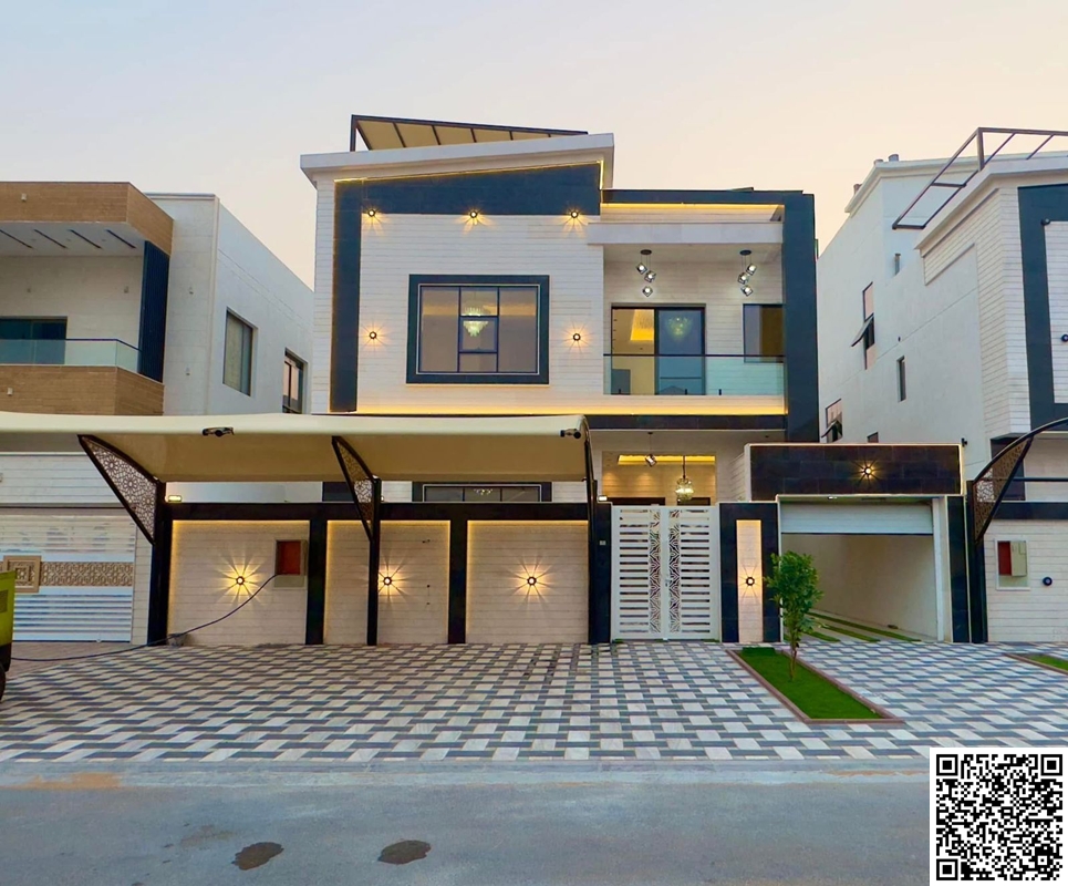 A golden opportunity! A luxurious G+2 villa in Al Helio 2 - Ajman at a special price including registration fees and air conditioners, with a modern d